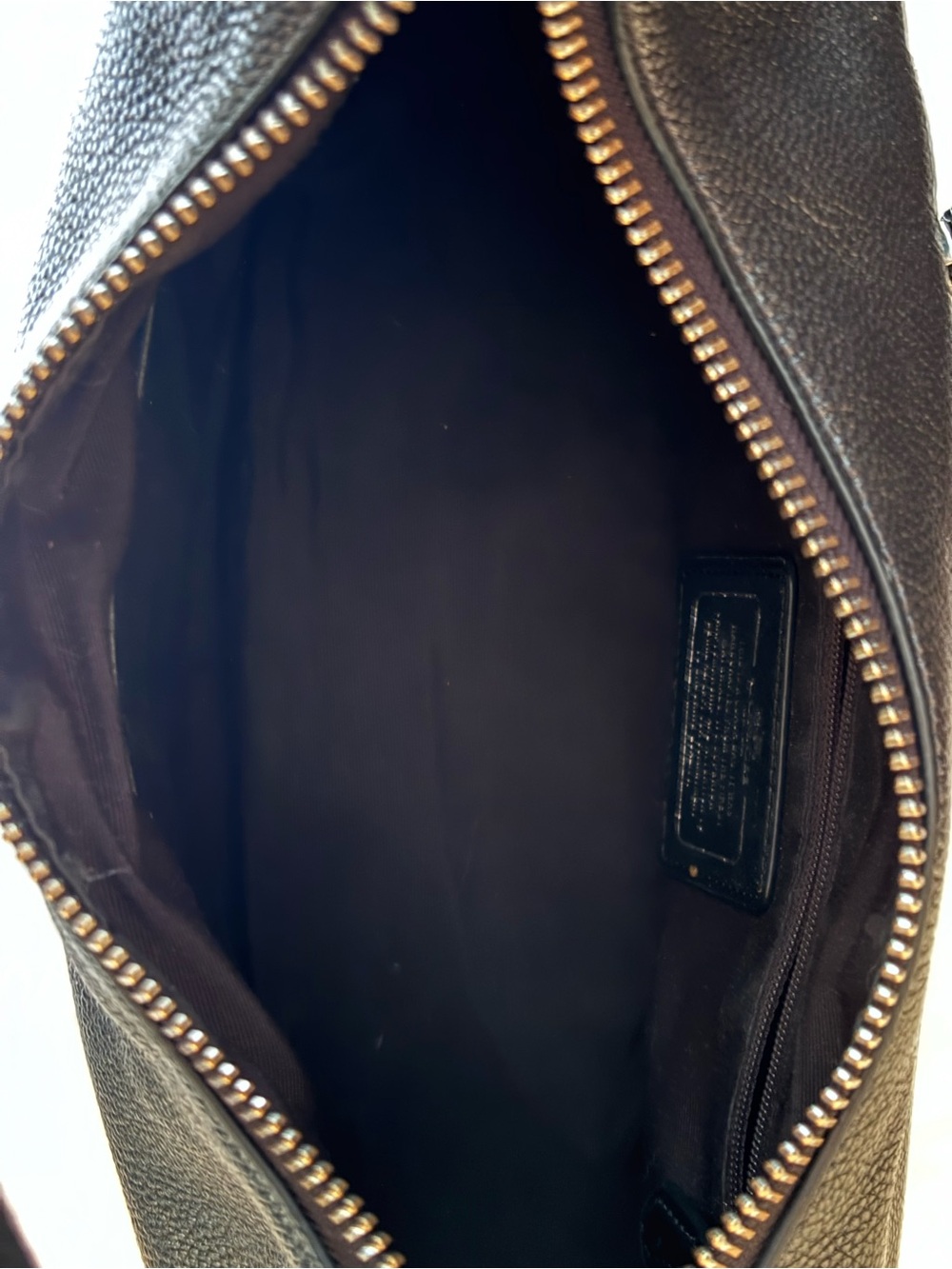 Coach Gunmetal Pebbled Leather Shoulder Bag with Silver Hardware - Picture 4 of 7